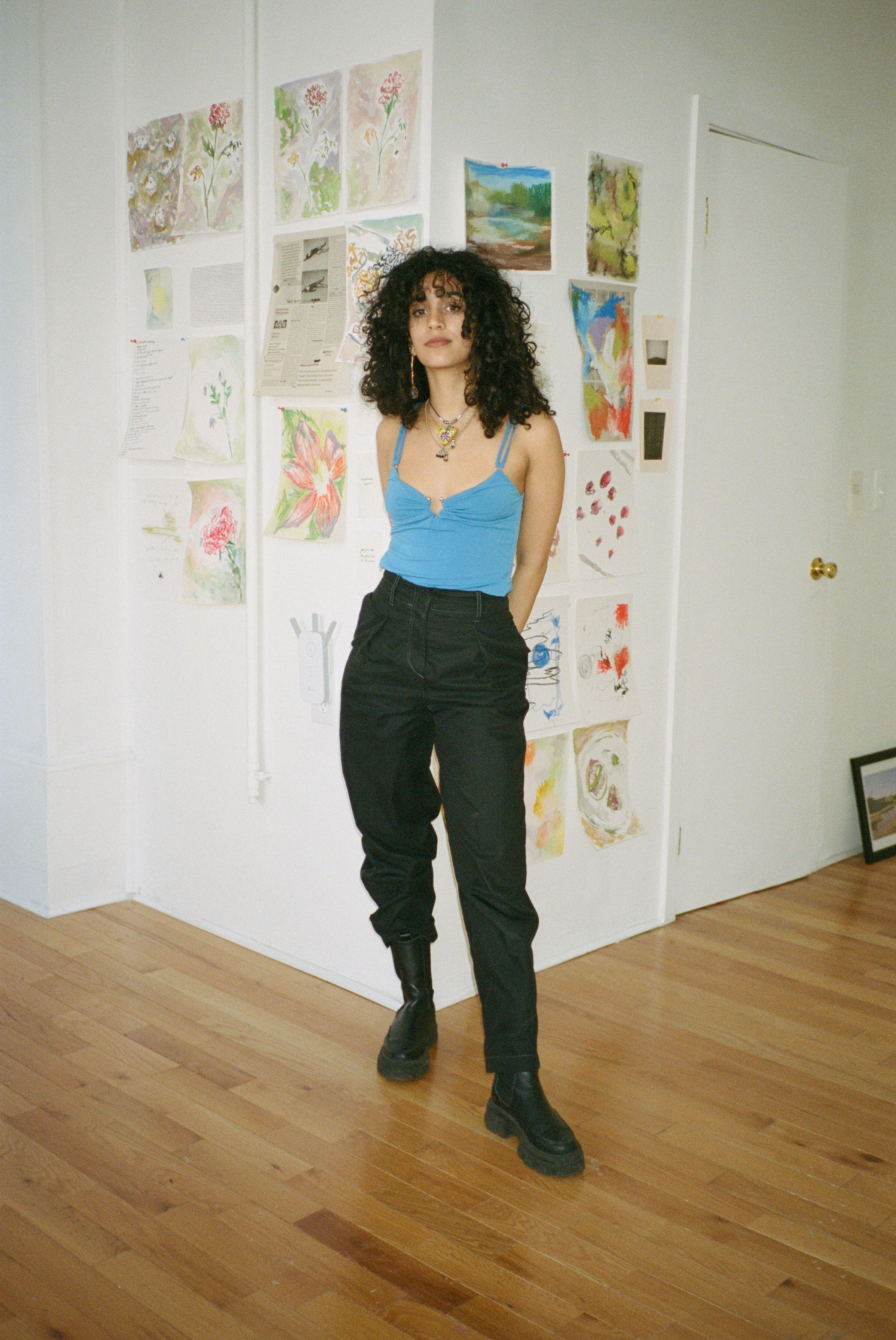 Artist Mashael Alsace photographed in her studio.